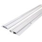 White Aluminum Door Jamb with Adjustable Spring Action - 2 x 82"+36"