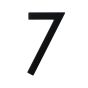 Chiffre d'adresse style Designer #7, noir mat, 5"