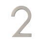 Chiffre d'adresse style Designer #2, nickel satiné, 5"