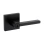 Halifax Square Rose Keyed Entry Levers - Matte Black