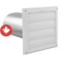 Louvered Vent Hood - White - 3"