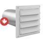 Évent d'entrée d'air, blanc, 5"