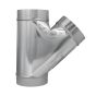 Wye Duct - 4" x 4" x 4" - 30-Gauge Galvanized Steel