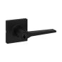 Rosette carrée Hollis Serrure à clé Bec-de-cane, entrée, noir mat