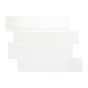Tuile murale autoadhésive Smart Tiles Métro Blanco  11,56 po x 8,38 po (3 pi²/paquet de 4)