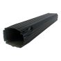 Gutter Extension Pipe - Galvanized Steel - 2" x 3" x 18" - Black