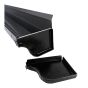 Gutter End Cap - Galvanized Steel - Right - Black