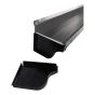 Bout de gouttière, acier galvanisé, gauche, noir