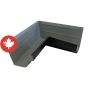 Gutter Interior Corner - Galvanized Steel - Black