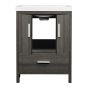 Meuble-lavabo, Smally, 2 portes/1 tiroir, gris charbon, 24" x 33 1/2"