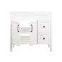 Meuble-lavabo, Nord, 2 portes/2 tiroirs, blanc mat, 36" x 35 3/4"