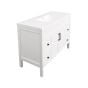 Meuble-lavabo, Nord, 2 portes/4 tiroirs, blanc mat, 48" x 35 3/4"