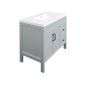 Meuble-lavabo, Nord, 2 portes/2 tiroirs, gris mat, 36" x 35 3/4"