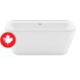 Kai Rectangular Freestanding Bathtub - 58" x 32" - Acrylic - White