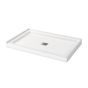 Base de douche configurable MAAX Zone, drain central, 48" x 32", blanc