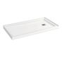 Base de douche configurable MAAX Zone, drain à droite, 60" x 32", blanc