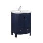 Meuble-lavabo, Bellina, bleu, 2 portes/1 tiroir, 24,6" x 34"