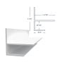 PVC F-Trim for Trusscore RibCore - White - 3/4" x 10'