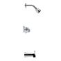 Nomis Tub/Shower Faucet - 2 Handles - Chrome - 7 Pieces