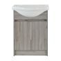 Meuble-lavabo, Cybellia, 2 portes, gris, 24"