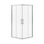Porte de douche, Radia, coulissante, chrome, 36" x 36" x 71 1/2"