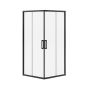 Porte de douche coulissante, Radia, 36" x 36" x 71,5", verre clair, noir mat