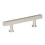Square Bar Metal Pull - 96 mm - Brushed Nickel
