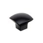 Square Contemporary Metal Knob - Matte Black