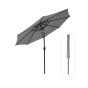 Parasol avec lumières DEL, gris, 8,10'
