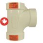 System 636 PVC FGV Tee - Hub - 2" - White