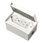 Weatherproof Box With GFCI Outlet - 15A - 125V - White