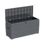 Banc de rangement extérieur, gris, 71 gal