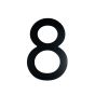 Black Contemporary 9" House Number - 8