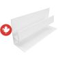 Moulure en F pour coin intérieur, PVC, 10', blanc