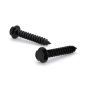 Hex Washer Head Screw - Self-Tapping Thread - Black Rustproof Finish - #10 x 3/4" - 15/Pkg
