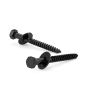 Hex Head Bolt w/Washer - Coarse Thread - Lag Point - Black Rustproof Finish - 1/4" x 3" - 5/Pkg