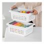 Panier empilable, blanc, petit