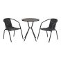 Steel Bistro Set - Brescia - 3 Pieces
