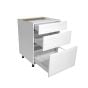 Base Cabinet 3 Drawers - Shaker - White - 24" x 34 3/4" x 24"