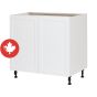 Caisson inférieur 2 portes, Shaker, blanc, 36" x 34 3/4" x 24"