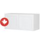 Caisson supérieur de frigo 2 portes, Shaker, blanc, 30" x 14" x 12 1/2"