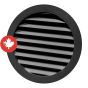 Plastic Round Mini Louvers - Black - 4"