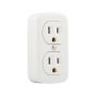 Double Surface-Mounted Socket Outlet, White, 15 A, 125 V