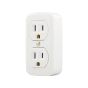 Double Surface-Mounted Socket Outlet, White, 15 A, 125 V