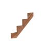 Brown Treated Wood Step Stringer - 4 Steps -12"