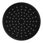 Pomme de douche à effet pluie, rond, noir mat, 8"