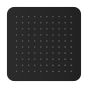 Pomme de douche à effet pluie, carré, noir mat, 10"