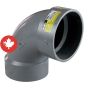 Coude 90°, FXF, RadonX, PVC, SGV, 4"