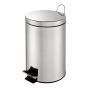 Poubelle à pédale, inox, 5 l