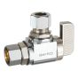 Valve OD fem x OD - 3/8 - Angle - Brass